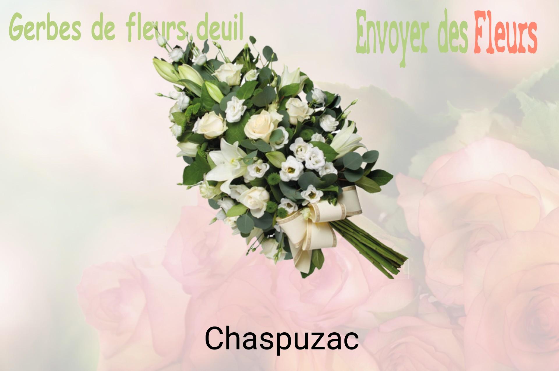 Gerbe de fleurs de deuil livrée à Chaspuzac